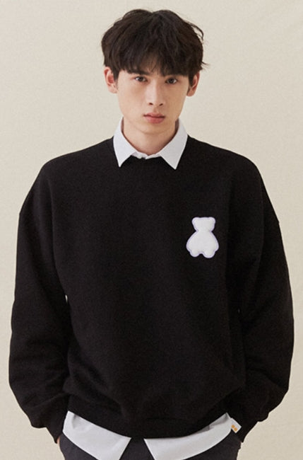 AQO_studiospace(アコスタジオスペース) AQO BEAR LOGO SWEATSHIRTS BLACK