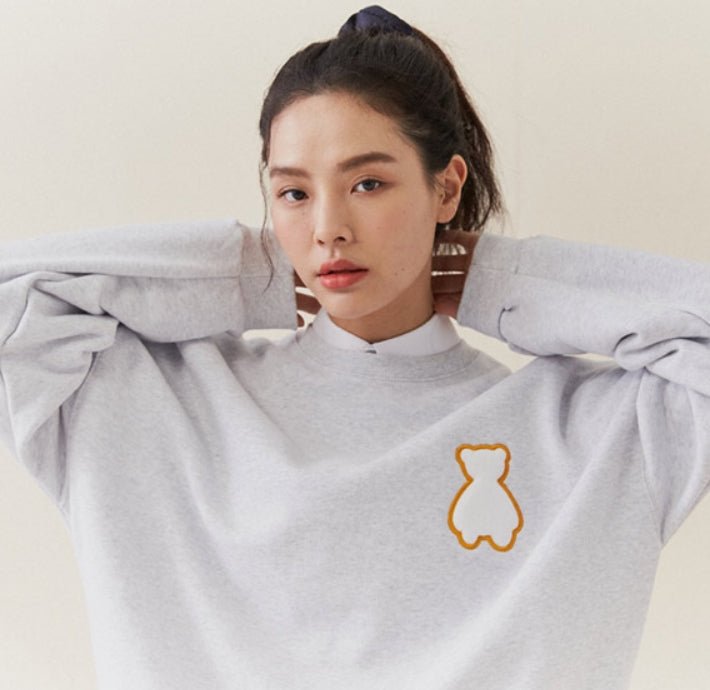 AQO_studiospace(アコスタジオスペース) AQO BEAR LOGO SWEATSHIRTS GREY