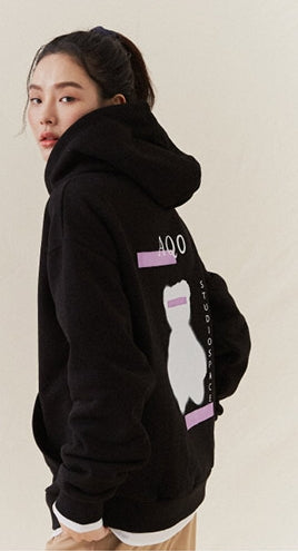 AQO_studiospace(アコスタジオスペース) AQO BEAR HOODIE BLACK