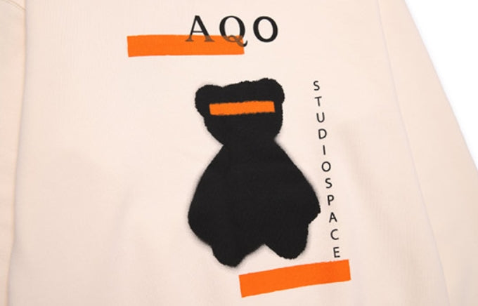 AQO_studiospace(アコスタジオスペース) AQO BEAR HOODIE IVORY