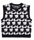 AQO_studiospace(アコスタジオスペース)  AQO BEAR KNIT VEST BLACK