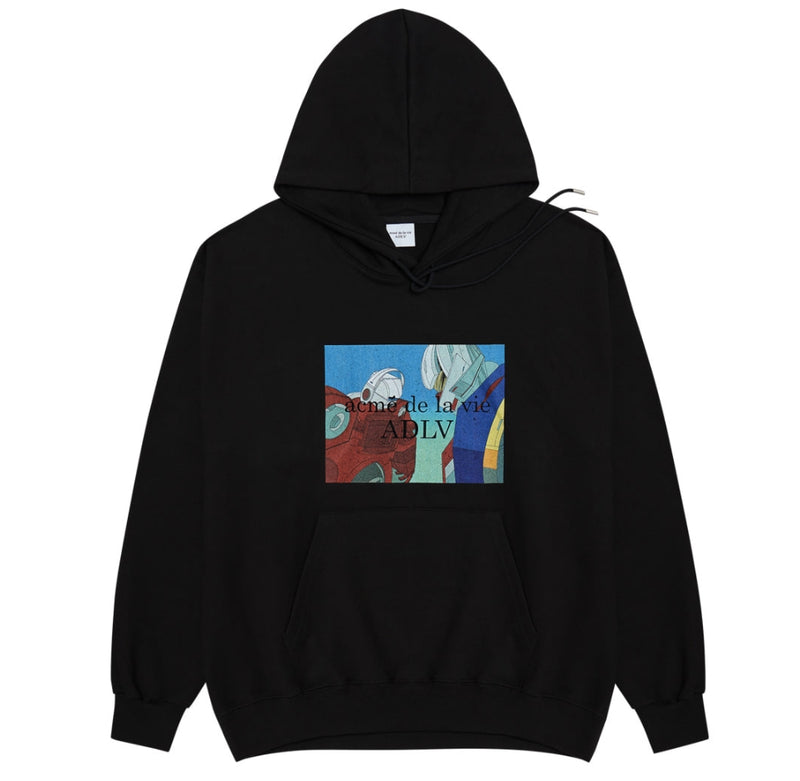 アクメドラビ(acme' de la vie) ROBOT ANIMATION HOODIE BLACK