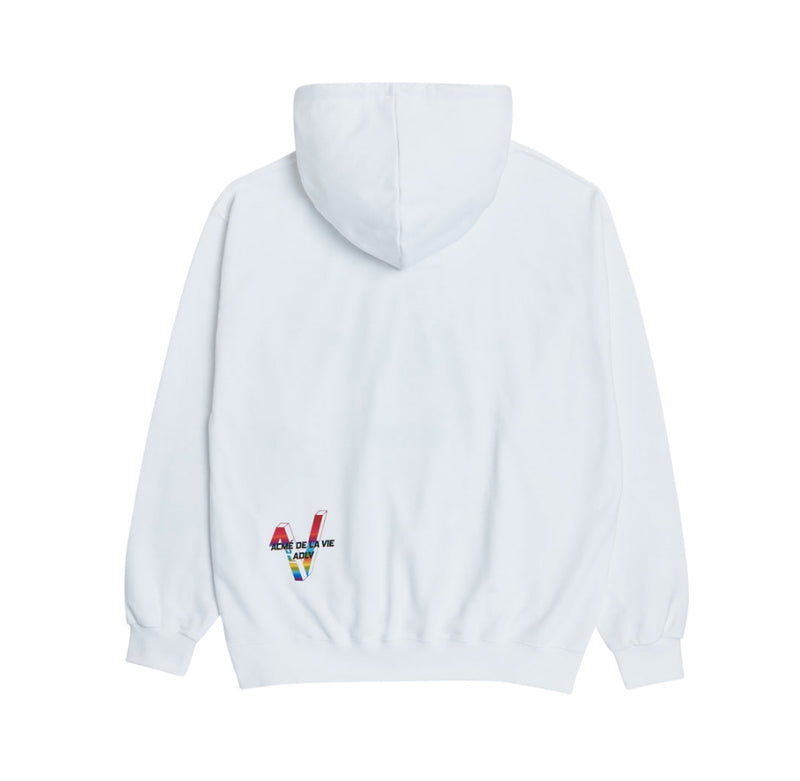 アクメドラビ(acme' de la vie) RAINBOW LOGO HOODIE WHITE