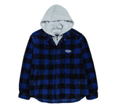 アクメドラビ(acme' de la vie) CHECK HOODIE JACKET BLUE