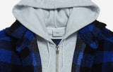 アクメドラビ(acme' de la vie) CHECK HOODIE JACKET BLUE