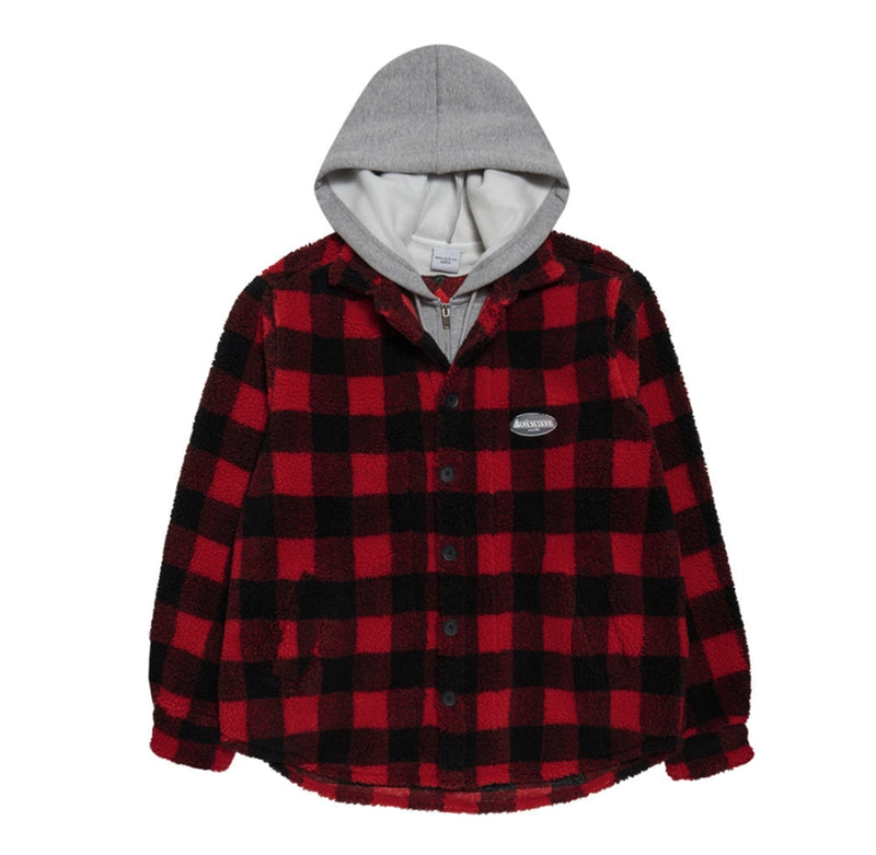 アクメドラビ(acme' de la vie) CHECK HOODIE JACKET RED