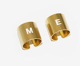 MONDAY EDITION(マンデイエディション)   M.E Gold Initial Pipe Ring