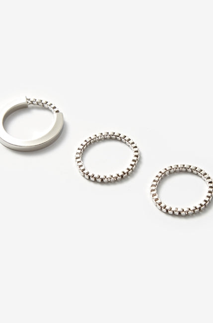 MONDAY EDITION(マンデイエディション) Simple Phorcys Ring Set