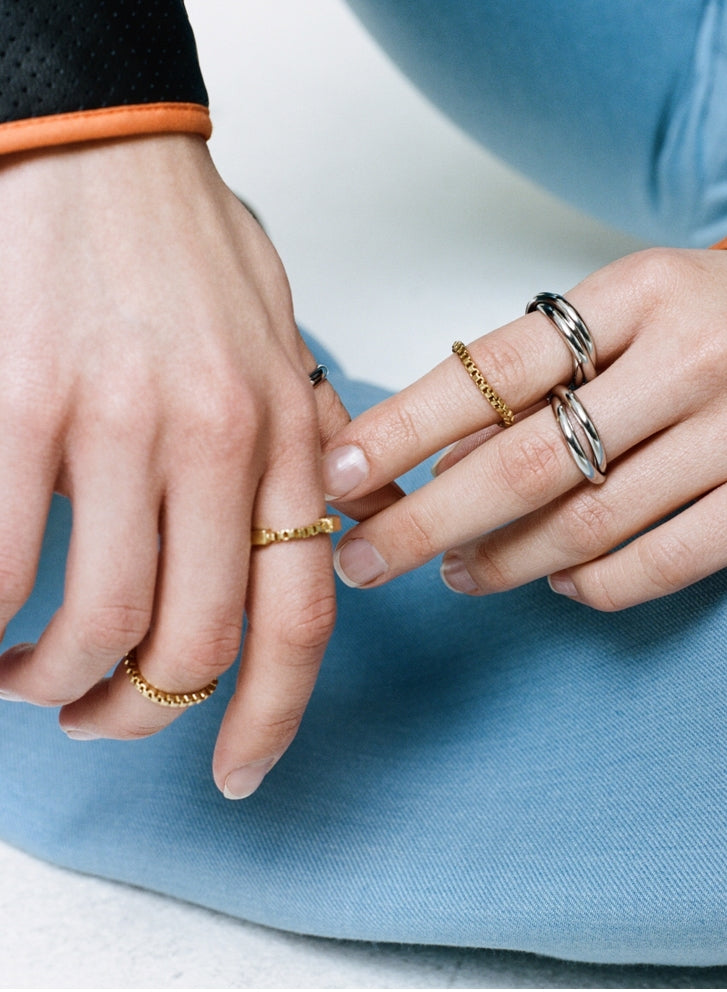 MONDAY EDITION(マンデイエディション) Simple Phorcys Ring Set