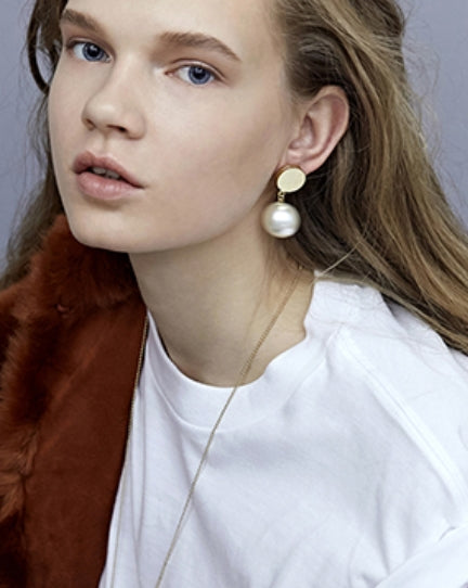 MONDAY EDITION(マンデイエディション) Drop Bold Earrings - PEARL