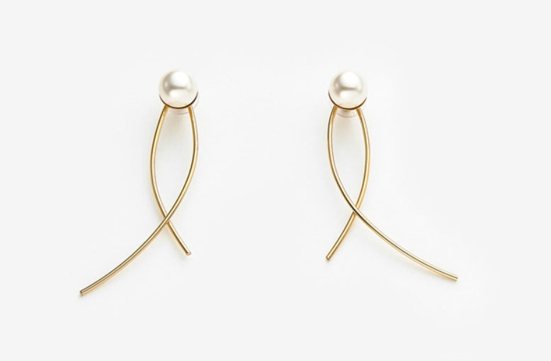 MONDAY EDITION(マンデイエディション) Big Pearl Wire Earrings