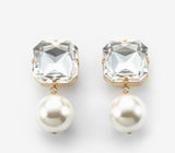 MONDAY EDITION(マンデイエディション)  Bold Crystal Pearl Earrings