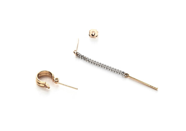 MONDAY EDITION(マンデイエディション)  dropped bar long earrings