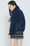 ロマンティッククラウン(ROMANTIC CROWN)   FLEECE MODS JACKET_NAVY