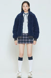 ロマンティッククラウン(ROMANTIC CROWN)   FLEECE MODS JACKET_NAVY