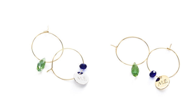 MONDAY EDITION(マンデイエディション) grape with drop M.E pendant earrings