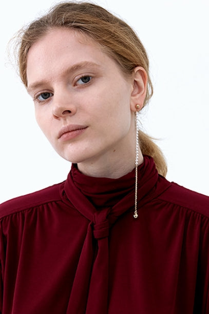 MONDAY EDITION(マンデイエディション)  Long Pearl Single Earring