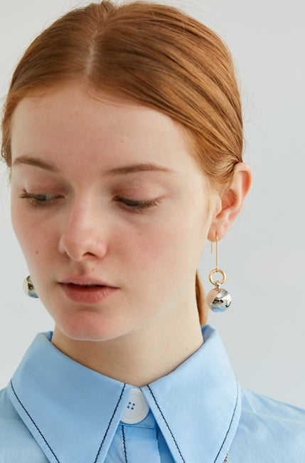 MONDAY EDITION(マンデイエディション)   Dropped Bold Bell Earrings
