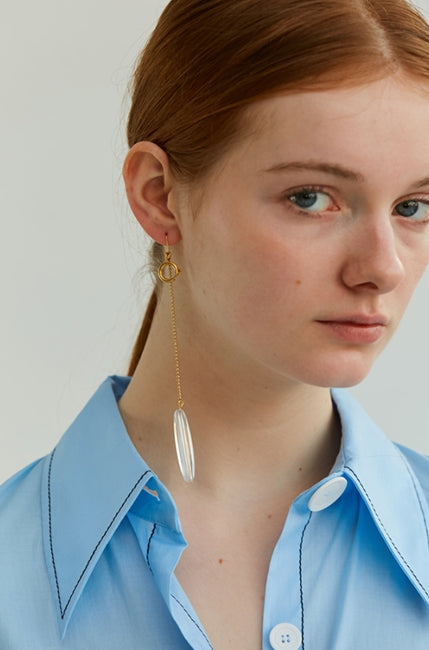 MONDAY EDITION(マンデイエディション)  Acrylic Bar Link Single Earring
