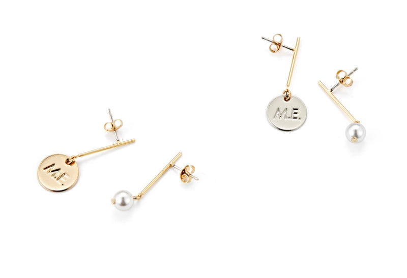 MONDAY EDITION(マンデイエディション)  drop M.E & pearl earrings