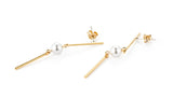 MONDAY EDITION(マンデイエディション)  drop bar & pearl earrings