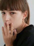 MONDAY EDITION(マンデイエディション)  drop bar & pearl earrings