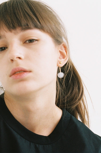 MONDAY EDITION(マンデイエディション)  acrylic pendulum silver earrings