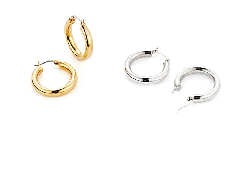 MONDAY EDITION(マンデイエディション)   silver hoop earrings 2