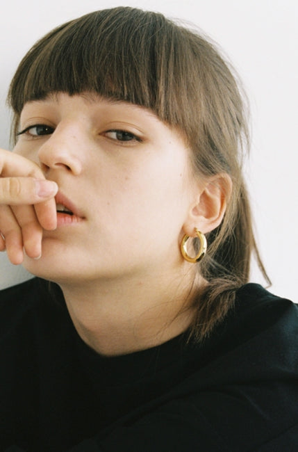 MONDAY EDITION(マンデイエディション)   silver hoop earrings 2