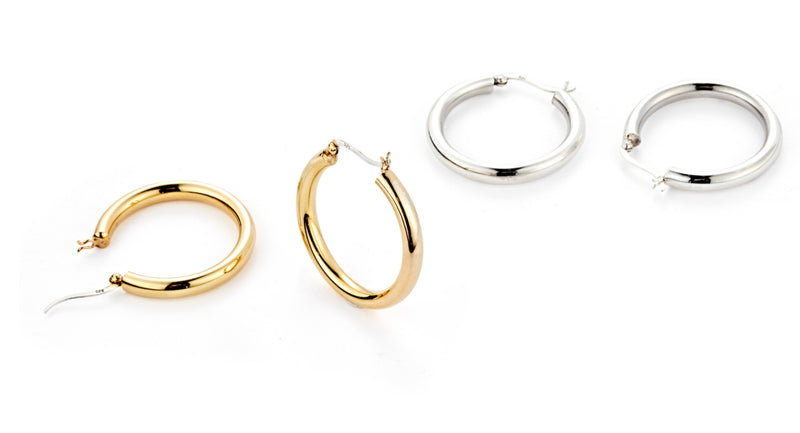 MONDAY EDITION(マンデイエディション)   silver hoop earrings 1