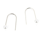 MONDAY EDITION(マンデイエディション)   hook pearl silver earrings