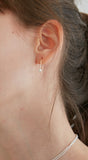 MONDAY EDITION(マンデイエディション)   hook pearl silver earrings