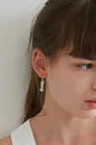 MONDAY EDITION(マンデイエディション)  clear quartz earring