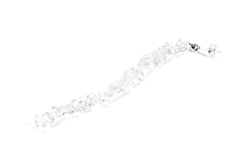 MONDAY EDITION(マンデイエディション)  clear quartz single earring
