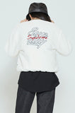 ロマンティッククラウン(ROMANTIC CROWN)   WOMANS REVERSIBLE FLEECE JACKET_BEIGE