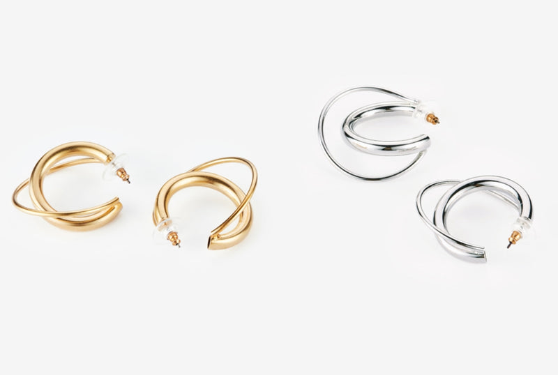 MONDAY EDITION(マンデイエディション) Pipe Touched Earrings