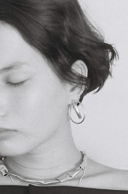 MONDAY EDITION(マンデイエディション) Pipe Touched Earrings