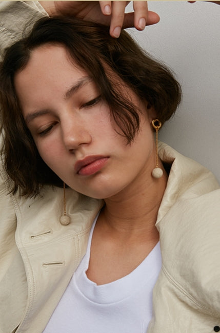 MONDAY EDITION(マンデイエディション) Ceramic Ball Drop Earrings