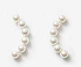 MONDAY EDITION(マンデイエディション) Arc Shape Pearl Earrings