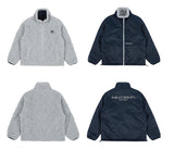 ロマンティッククラウン(ROMANTIC CROWN)  REVERSIBLE FLEECE JACKET_GREY