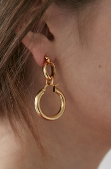 MONDAY EDITION(マンデイエディション) Linked Chunky Hoop Earrings