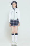 ロマンティッククラウン(ROMANTIC CROWN)  COLLAR RIBBON SHIRT_WHITE