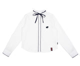 ロマンティッククラウン(ROMANTIC CROWN)  COLLAR RIBBON SHIRT_WHITE