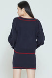 ロマンティッククラウン(ROMANTIC CROWN)   WOMANS CABLE KNIT CARDIGAN_NAVY