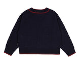 ロマンティッククラウン(ROMANTIC CROWN)   WOMANS CABLE KNIT CARDIGAN_NAVY