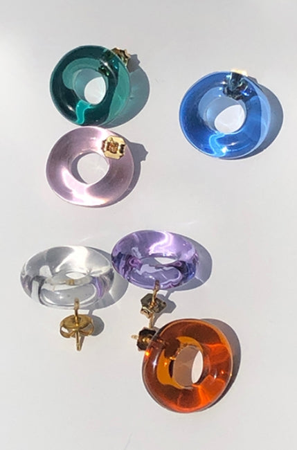 ★人氣★MONDAY EDITION★SWEET DONUT GLASS EARRINGS MONDAY EDITION(マンデイエディション) Sweet Donut Glass