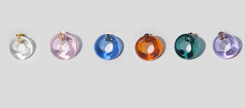 ★人氣★MONDAY EDITION★SWEET DONUT GLASS EARRINGS MONDAY EDITION(マンデイエディション) Sweet Donut Glass