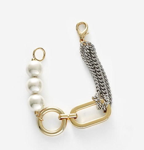 MONDAY EDITION(マンデイエディション) Big Shape Bold Chain and Pearl Bracelet