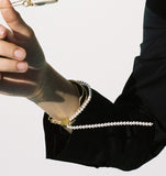 MONDAY EDITION(マンデイエディション)  Pearl & Chain Zipper Bracelet