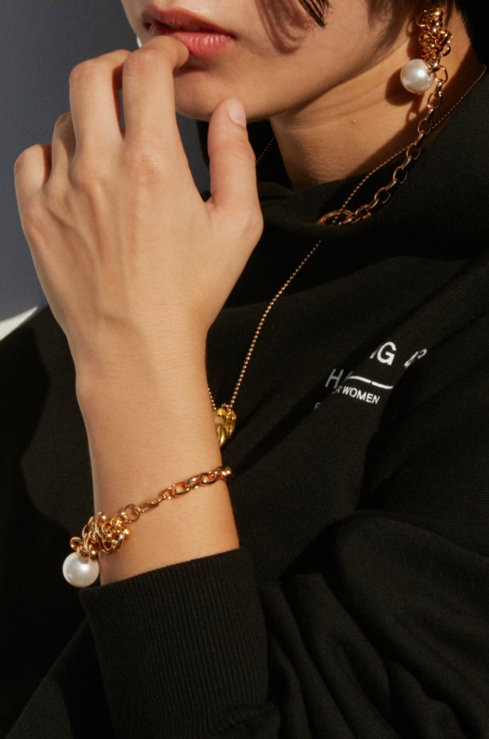 MONDAY EDITION(マンデイエディション) Simple Chain Bundle Bracele